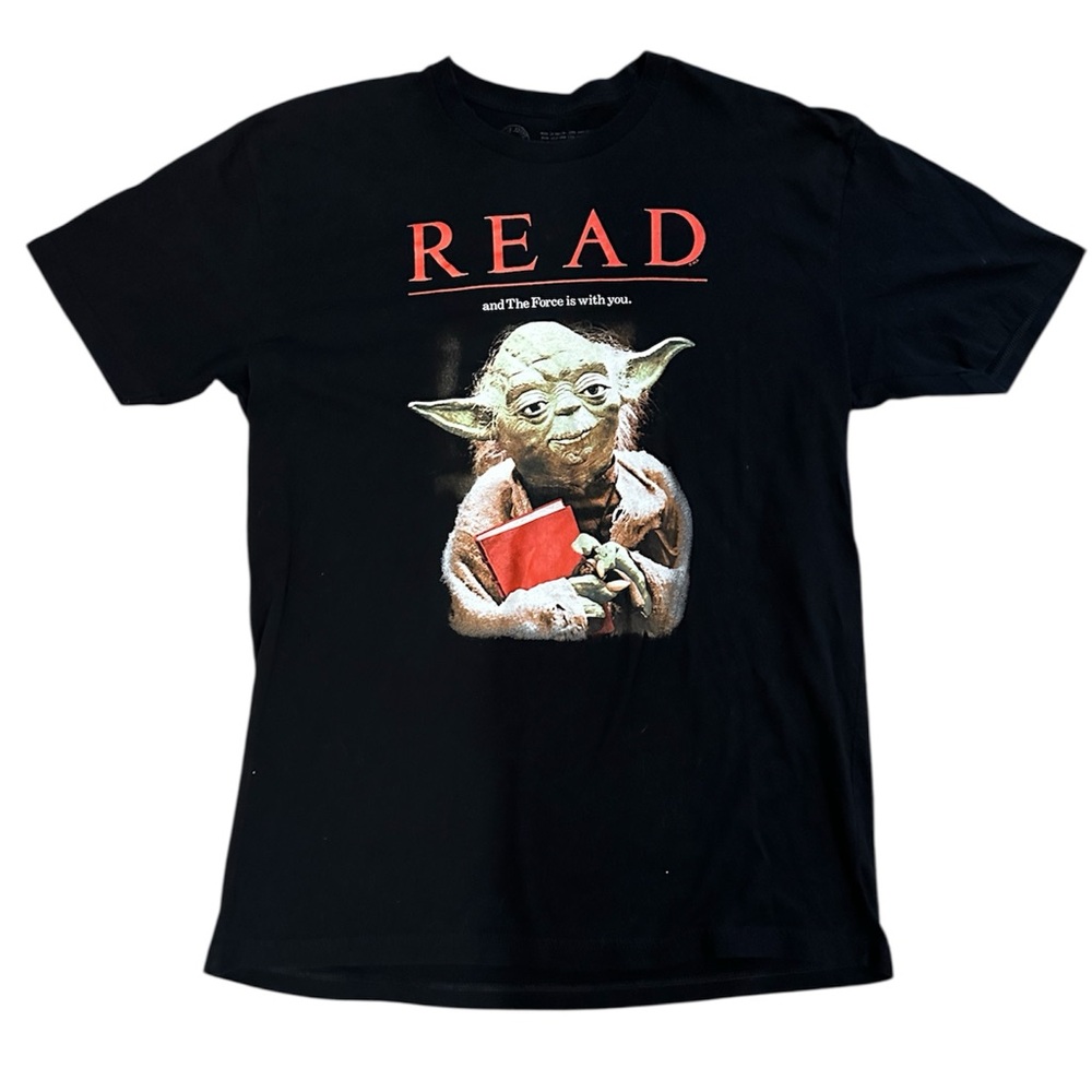 Out of Print Clothing Black Graphic 'READ' Yoda Tee - Men's Shirt